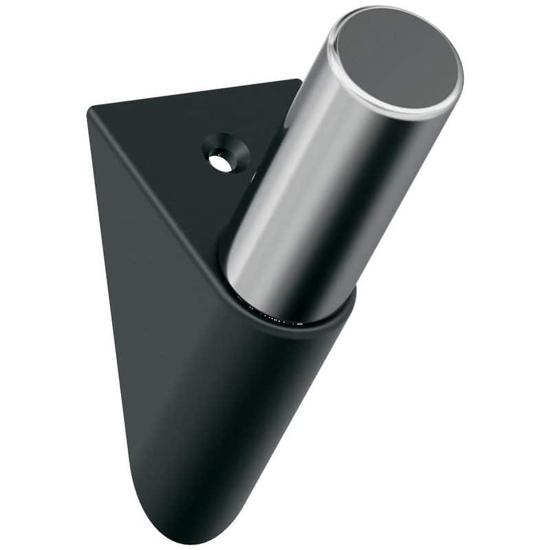 Amerock HBX37011 Acclivity Single Robe Hook - Matte Black / Chrome