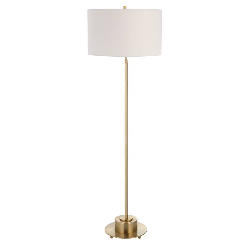 Uttermost Prominence Brass Floor Lamp - 17"W x 69.75"H x 17"D