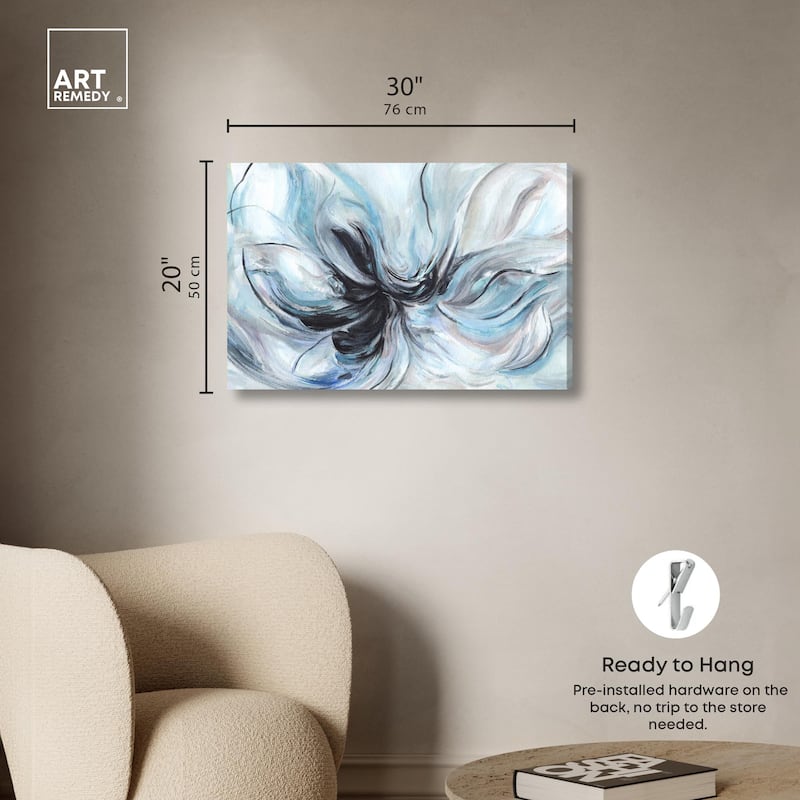 Soft Blues Canvas by Art Remedy, Gallery Wrapped