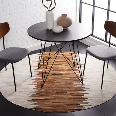 SAFAVIEH Handmade Studio Shefkije Natural Hide Leather Rug