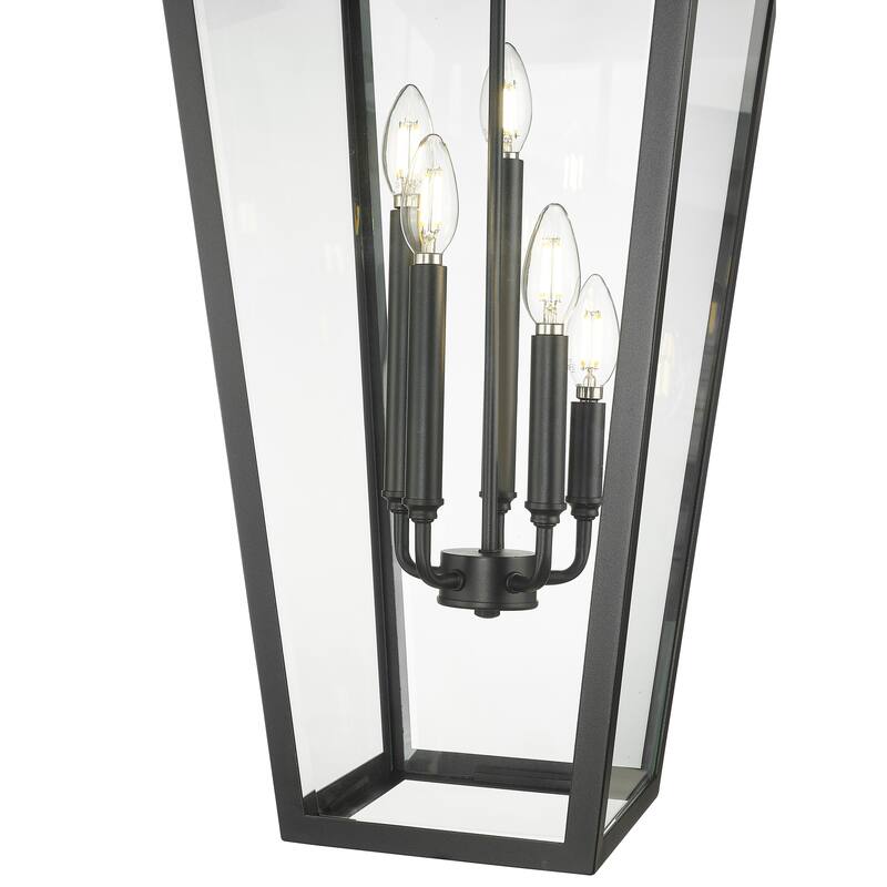 Gannon 5 Light Outdoor Wall Light in Black