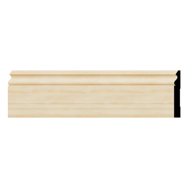 WM217: 9/16-in D x 5-1/4-in W x 96-in L Americraft Solid Hardwood Stain Grade Base Moulding - Pine