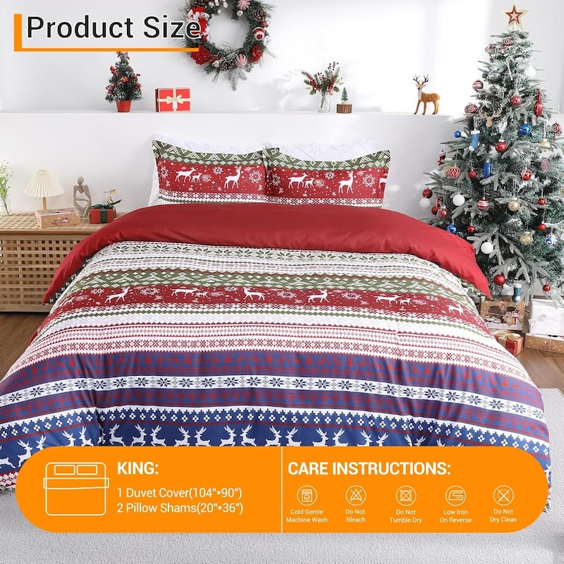 Christmas Duvet Cover Set, Decorations Bedding Set