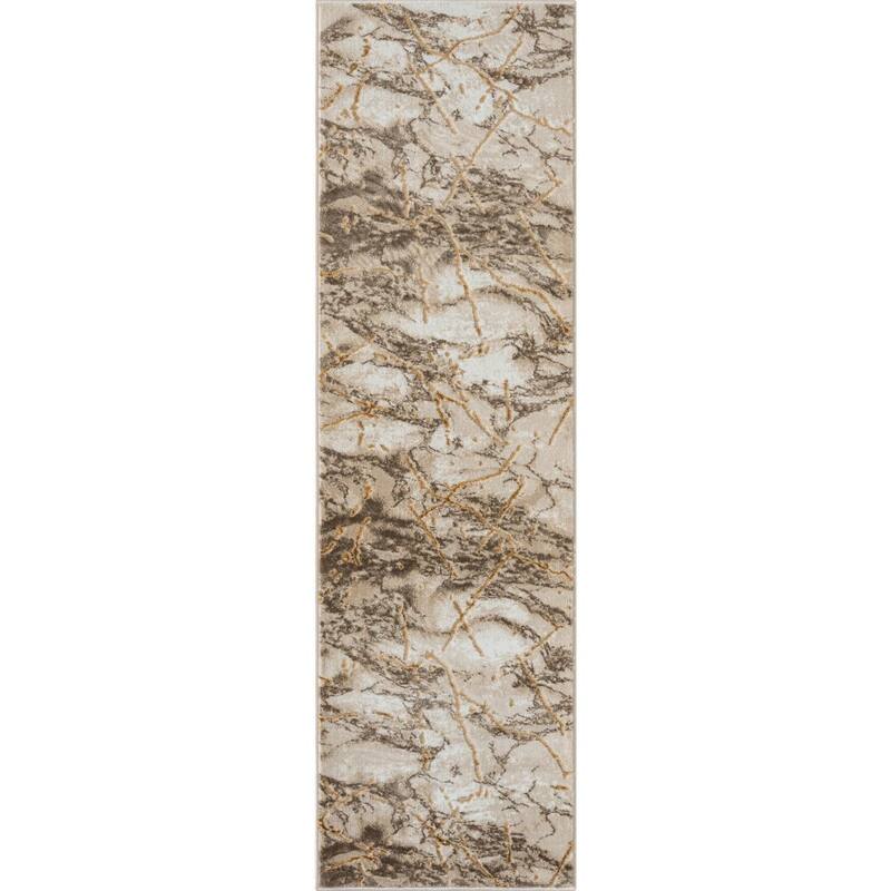 Luxe Weavers Marble Abstract Living Room Rug, Stain-Resistant Carpet