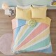 preview thumbnail 7 of 22, Intelligent Design Kids Jessie Rainbow Sunburst Reversible Cotton Quilt Set with Throw Pillow