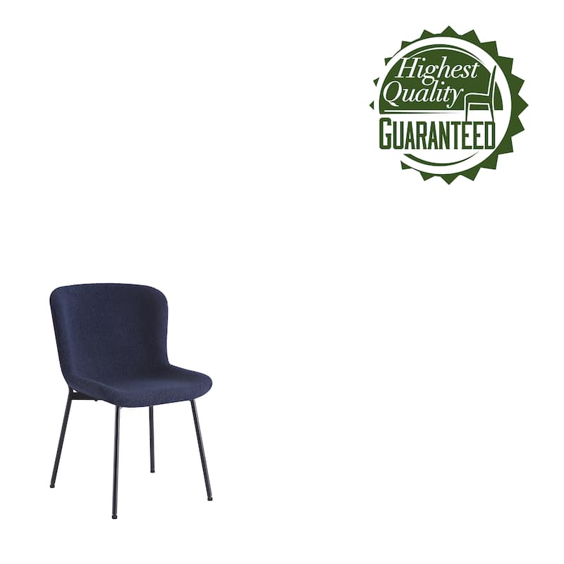 Porthos Home Lance Fabric Upholstered Dining Chairs with Steel Legs, Set of 2