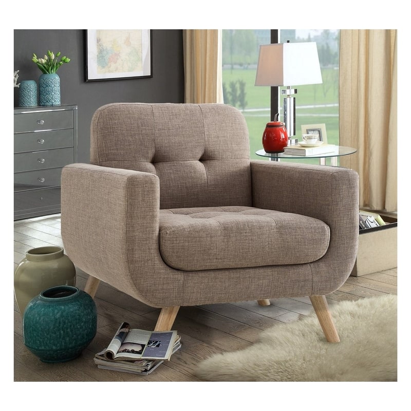 Moser Bay Clementina Upholstered Arm Chair with Rubber Wood Base