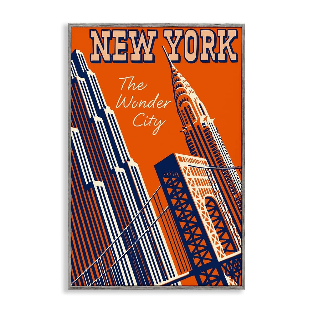 Stupell New York The Wonder City Framed Giclee Art Design By Marcus Jules