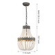 preview thumbnail 5 of 6, Bohemian Boho Beachy Wood Bead Chandelier