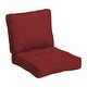 preview thumbnail 25 of 29, Arden Selections Plush PolyFill 24 x 24 in. Solid Leala Outdoor Deep Seat Cushion Set Ruby Red Leala