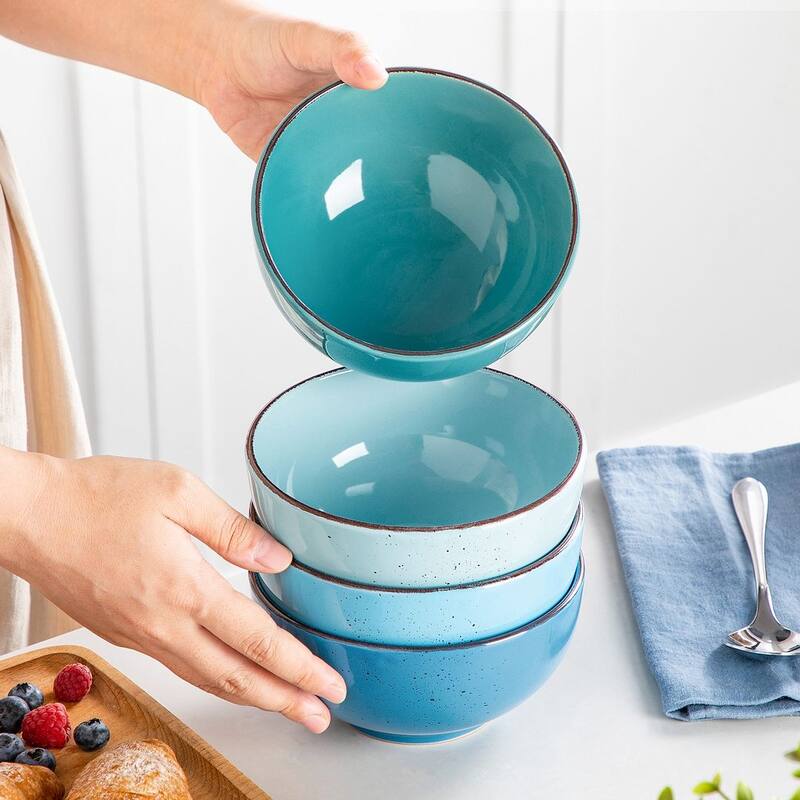 vancasso NAVIA Sesame Glaze 12-Piece Stoneware Dinnerware Set