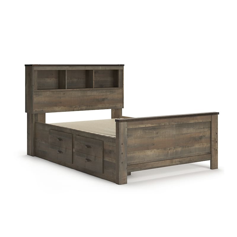 Trinell Bookcase Bed with Trundle Storage