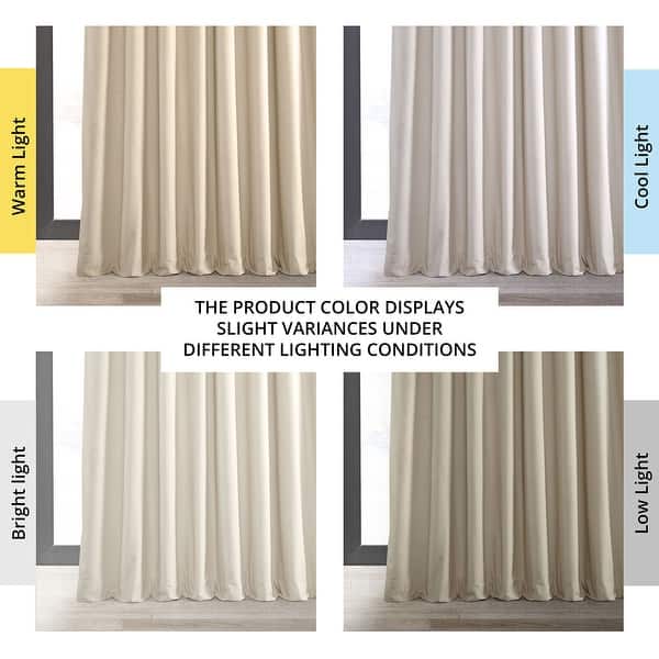 dimension image slide 0 of 3, Exclusive Fabrics Signature Velvet Extra-wide Grommet Blackout Curtains (1 Panel) - Luxury Home Décor