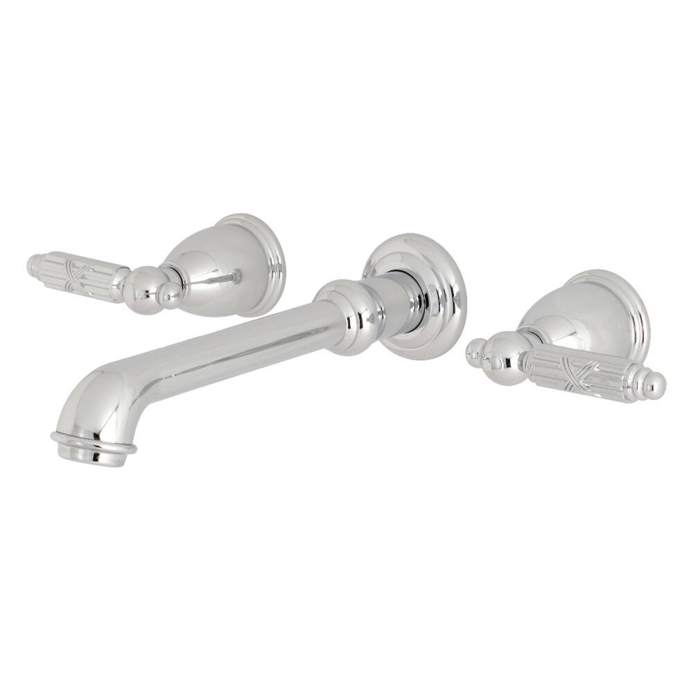 Kingston Brass Georgian Two-Handle 3-Hole Wall Mount Bathroom Faucet