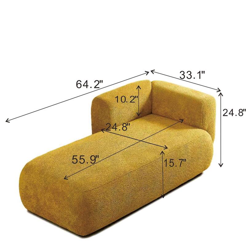 Upholstered Chaise Lounge, Quick assembly and maintenance