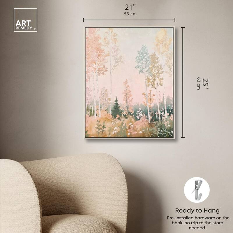Birch Trees Canvas by Art Remedy