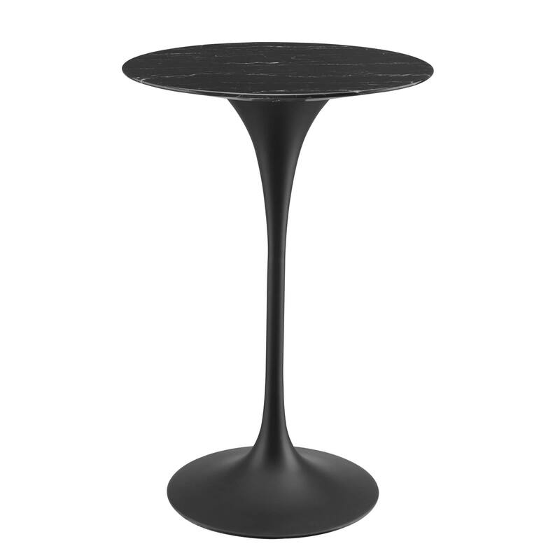 Lippa 28" Round Artificial Marble Bar Table
