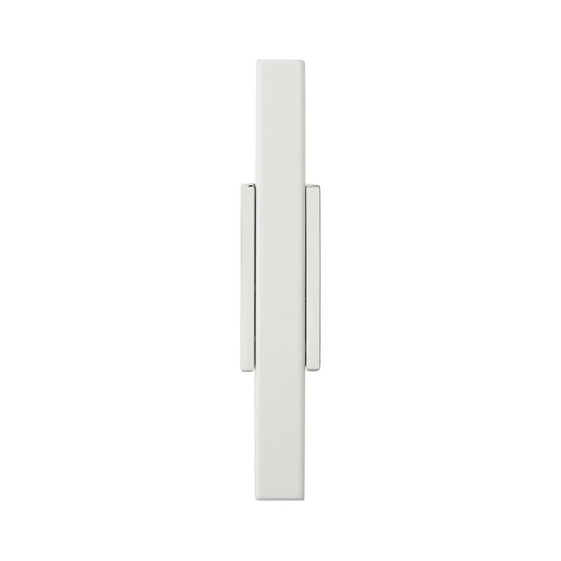 Urbanite 2-5/8 in (67 mm) Length Polished Chrome/White Cabinet Knob - 2.625