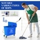 preview thumbnail 24 of 24, HOMCOM Mop Bucket with Wringer on Wheels for Floor Cleaning, 21 Quart, Separate Dirty and Clean Water
