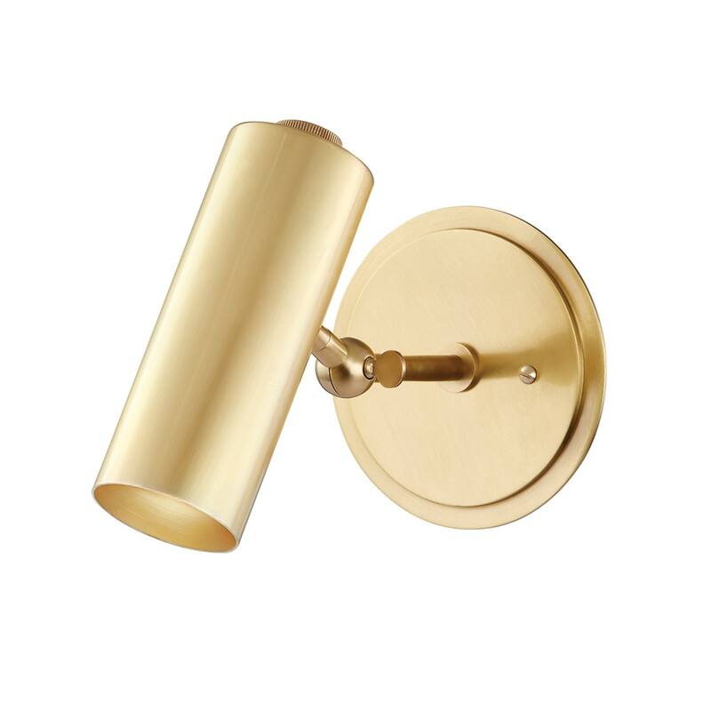 Hudson Valley Lighting Bushwick 8" Tall Wall Sconce - Aged Brass