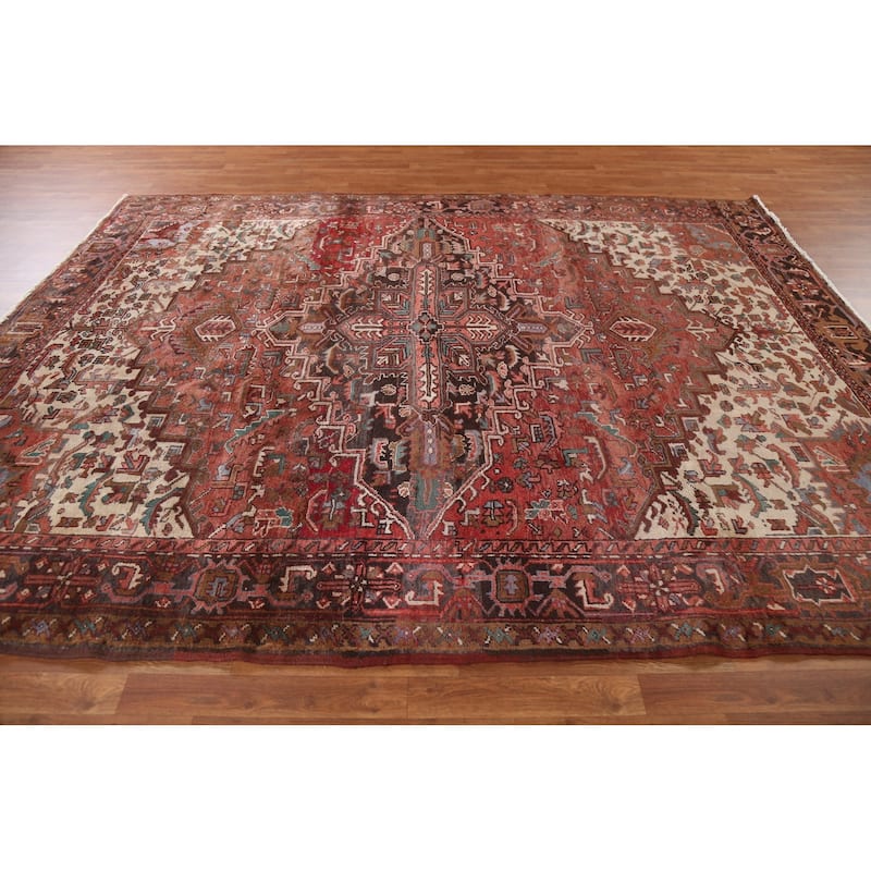 Vegetable Dye Heriz Persian Dining Room Area Rug Wool Hand-knotted - 7'11" x 10'1"