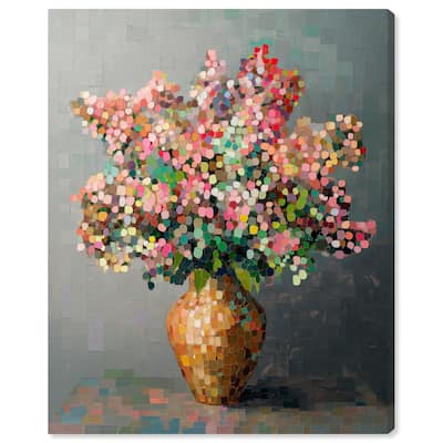 Pixel Bloom II Canvas by Art Remedy, Gallery Wrapped