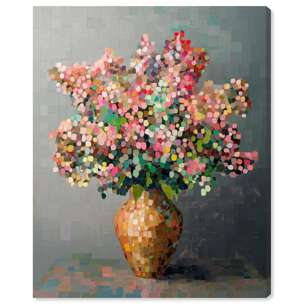 Pixel Bloom II Canvas by Art Remedy, Gallery Wrapped