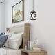 preview thumbnail 6 of 10, Modern Farmhouse 1-Light Cylinder Cage Kitchen Island Pendant Light - D6" x H 14" - 72"