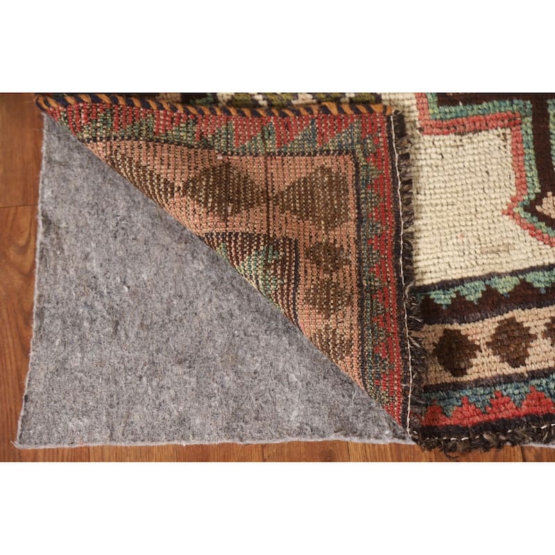 Vegetable Dye Gabbeh Persian Antique Area Rug Hand-knotted Wool Carpet - 3'9"x 7'2"