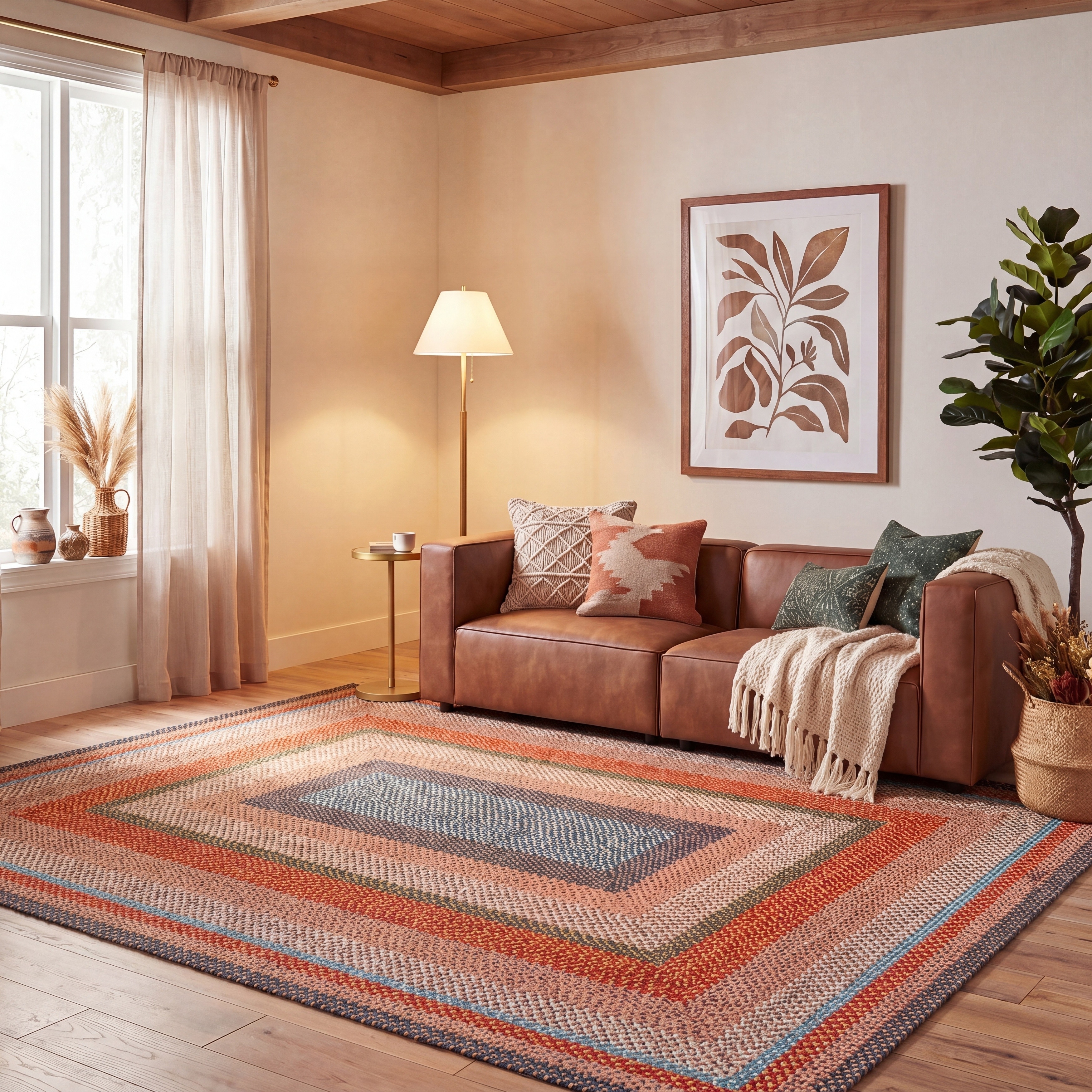 SAFAVIEH Handmade Braided Chisa Washable Indoor/Outdoor Rug - Weather Resistant & Easy Cleaning