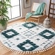 preview thumbnail 45 of 50, SAFAVIEH Moroccan Tassel Shag Kobi 2-inch Thick Rug 6' Round - Green/Ivory