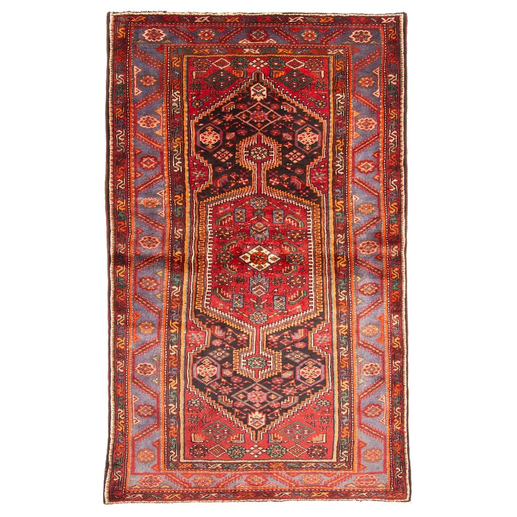 ECARPETGALLERY Hand-knotted Anadol Black Wool Rug - 4'6 x 7'5