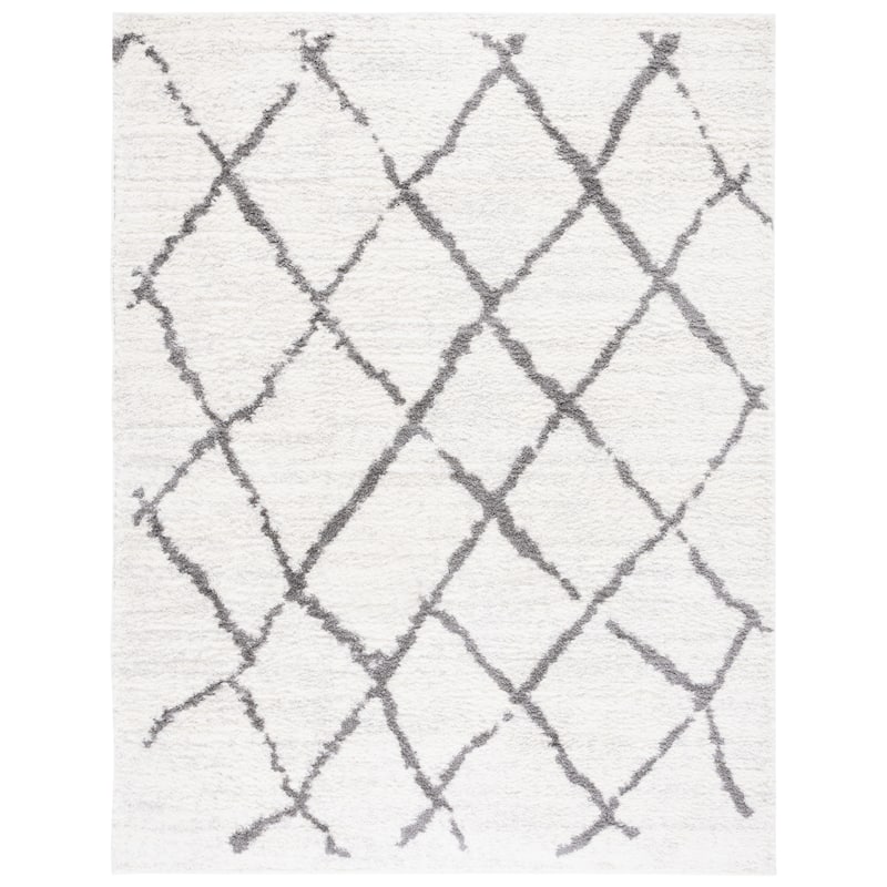 SAFAVIEH Berber Shag Toyo Light Grey/Cream Rug