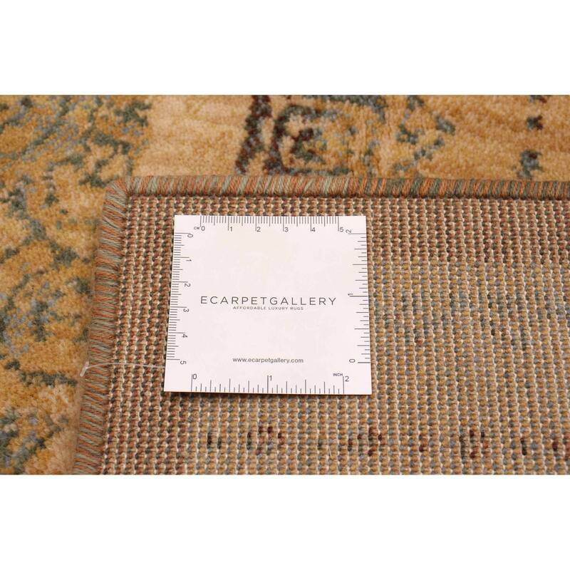 ECARPETGALLERY Machine Woven Kyra Tan Wool Rug - 5'6 x 7'3