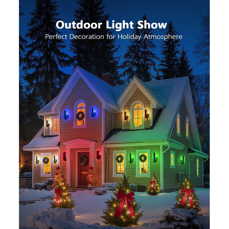 Modern Outdoor LED Wall Lights 2 Packs