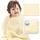 preview thumbnail 7 of 8, L'Ange Baby Towel 100% Cotton Muslin 6 Layers Quick Dry Medical Grade Packaging 28 x 37 in Yellow