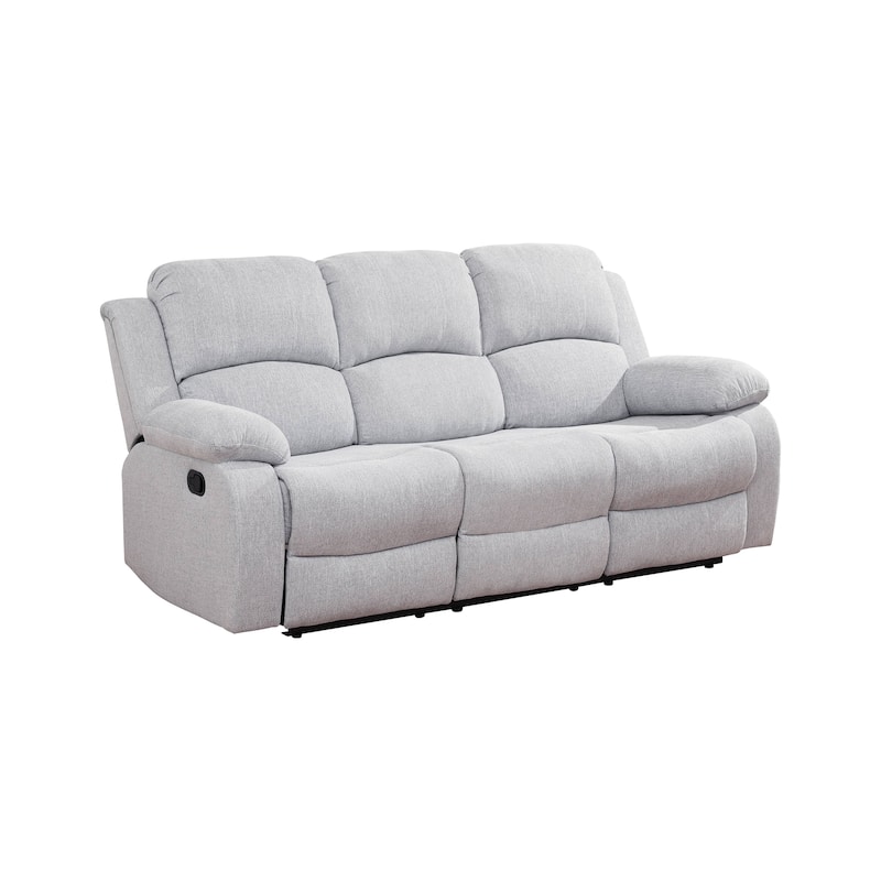 Grey Flannel 3-Piece Couch Living Room Sofa Set