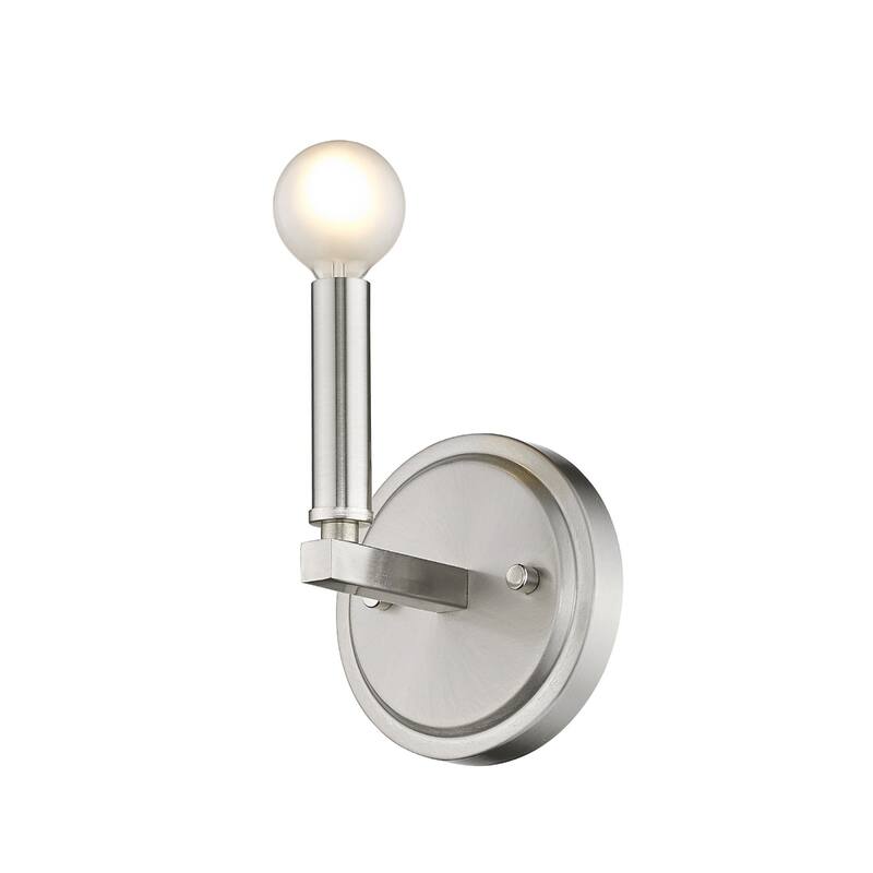 One Light Steel Wall Sconce Reversible Mount Ready - 4” x 5” x 6.63” (D x W x H)