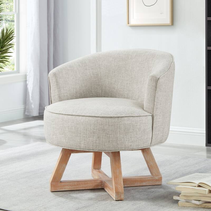 Modern Style Free Swivel Chair - Light Gray