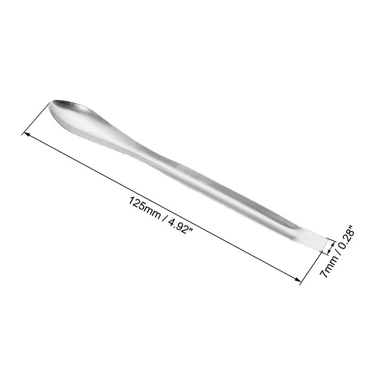 Micro Scoop Stainless Steel Reagent Sample Spoon Lab Spatulas 5Pcs