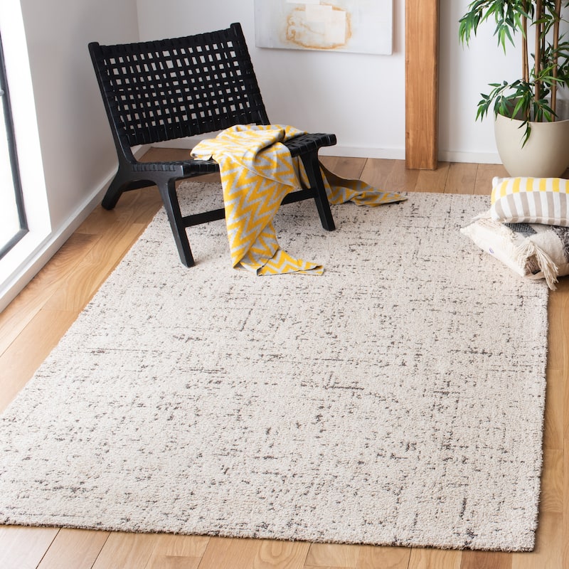 SAFAVIEH Hand-Woven Classic Vintage Djuna Modern Abstract Cotton Rug - 4' x 6' - Natural/Ivory