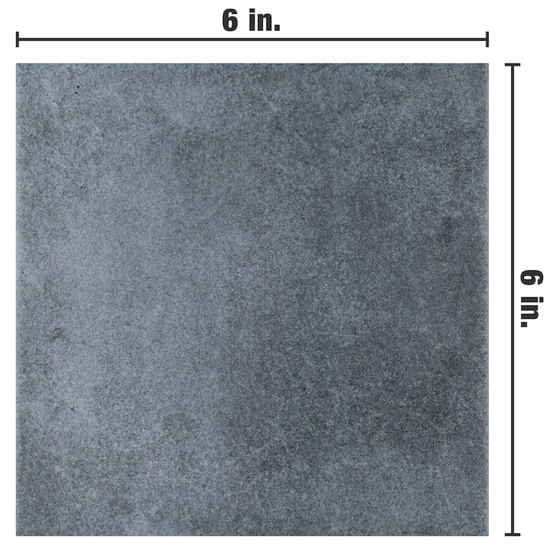 Merola Tile Matter Blue 6" x 6" Porcelain Floor and Wall Tile