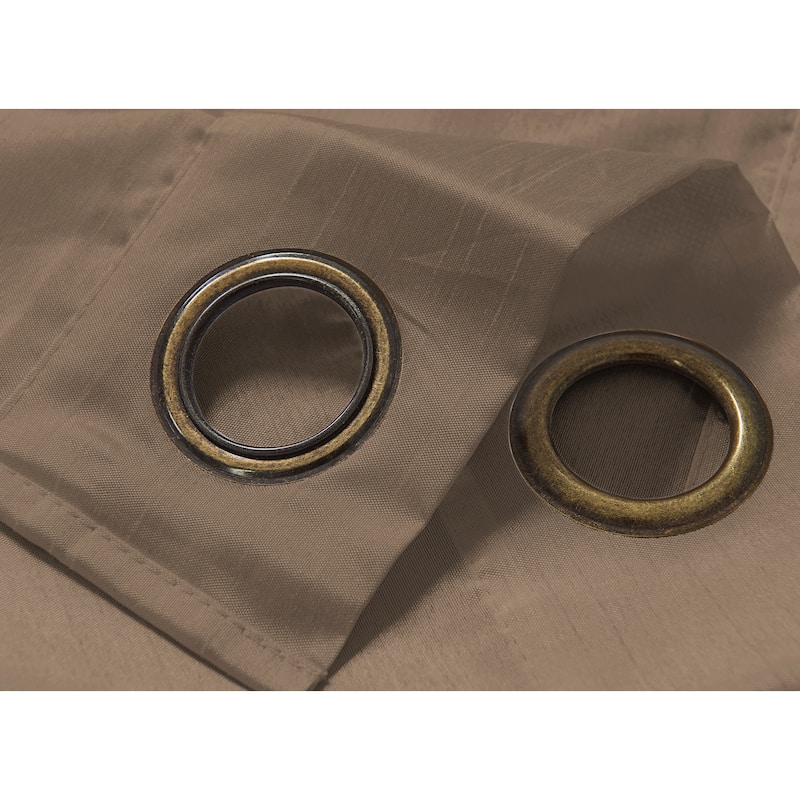 Nancy Faux Silk 63-inch Grommet Curtain Panel - 54 x 63 in. - 54 x 63 in.