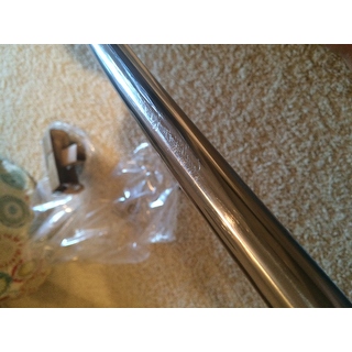 Curved Adjustable Chrome Double Shower Curtain Rod Free