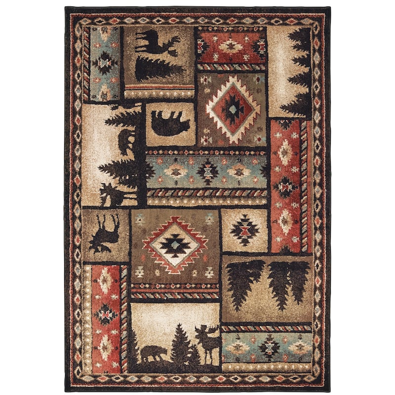 Style Haven Westley Lodge Patchwork Area Rug