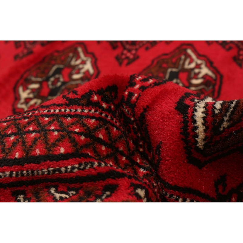 ECARPETGALLERY Hand-knotted Teimani Red Wool Rug - 6'4 x 9'2