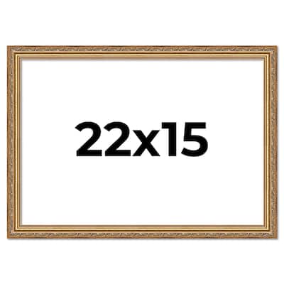 22x15 Frame Red Solid Wood Picture Frame Width 1.75 Inches | Interior Frame Depth 1 13/16 Inches