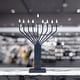 preview thumbnail 3 of 1, LED Lighted Knesset-Style Menorah - 24" - Navy