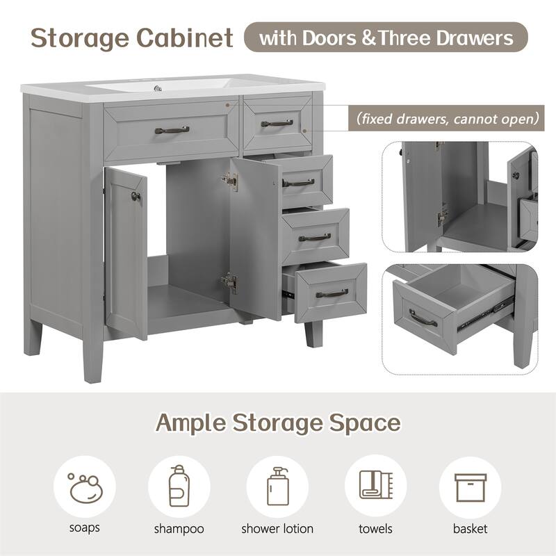 Bathroom Vanity without Sink, Cabinet Base Only