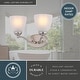 preview thumbnail 5 of 10, Bellwood Traditional Bathroom Vanity Wall Lighting Fixture, Glass Shade, Dimmable, LED Compatible, Over the Mirror Mount